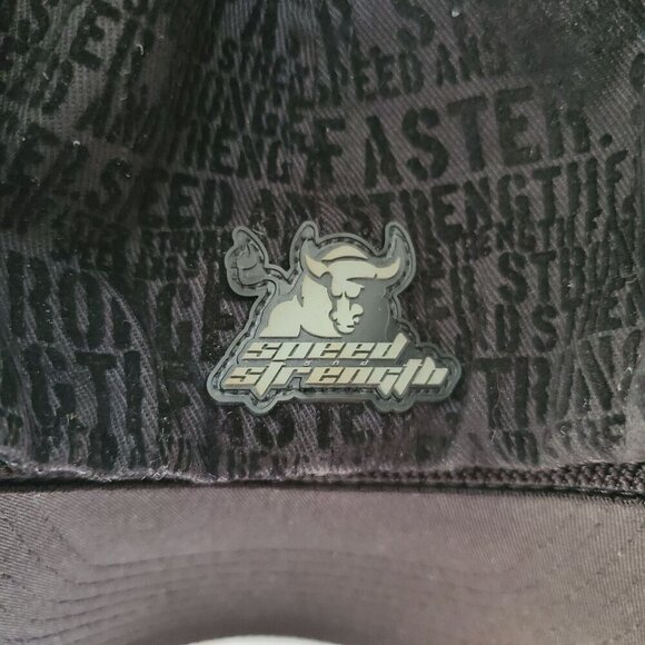 Black Flexfit Cap "My Motorcycle Is My Weapon" Hat S/M Speed And Strength NWT - Picture 5 of 9